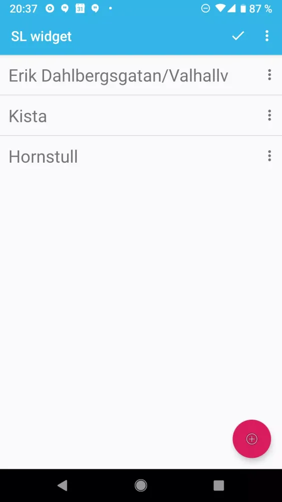 Скриншоты SL realtime widget