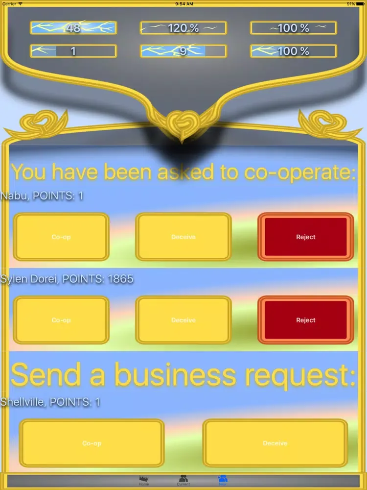 Ảnh chụp màn hình của CoopOrSteal - Do you help or deceive your fellows? iPad 