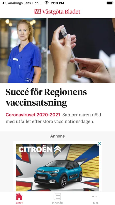 Västgöta-Bladet Nyhetsapp 스크린샷