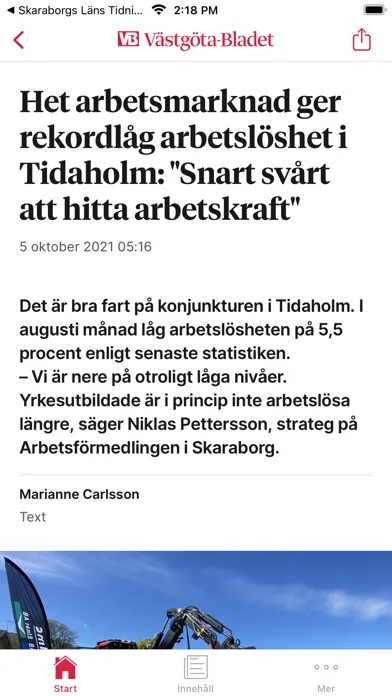 Västgöta-Bladet Nyhetsapp 스크린샷
