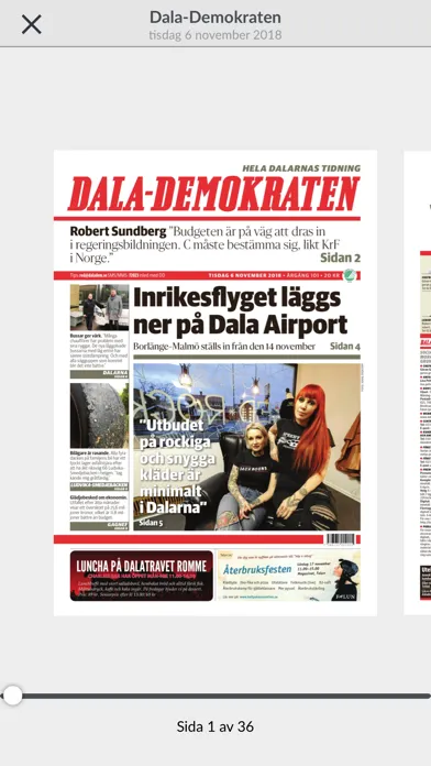 Dala-Demokraten e-tidning应用截图
