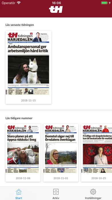 Скриншоты Tidningen Härjedalen e-tidning