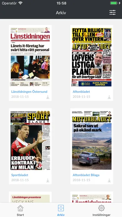 Länstidningen Östersund e-tidn Screenshots