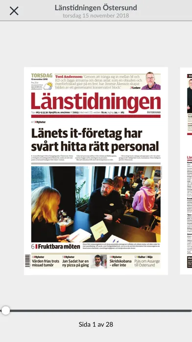 Länstidningen Östersund e-tidn Screenshots