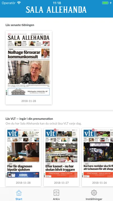 Sala Allehanda e-tidning Ekran Görüntüleri