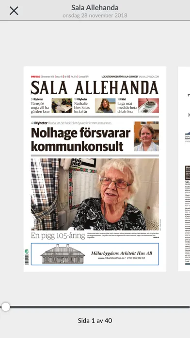 Sala Allehanda e-tidning Ekran Görüntüleri