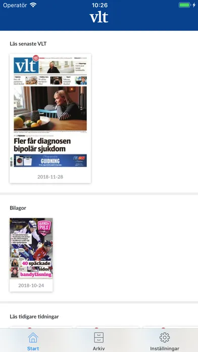 VLT e-tidning स्क्रीनशॉट