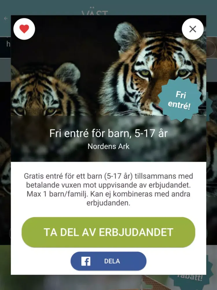 Tangkapan layar Västsverige iPad 
