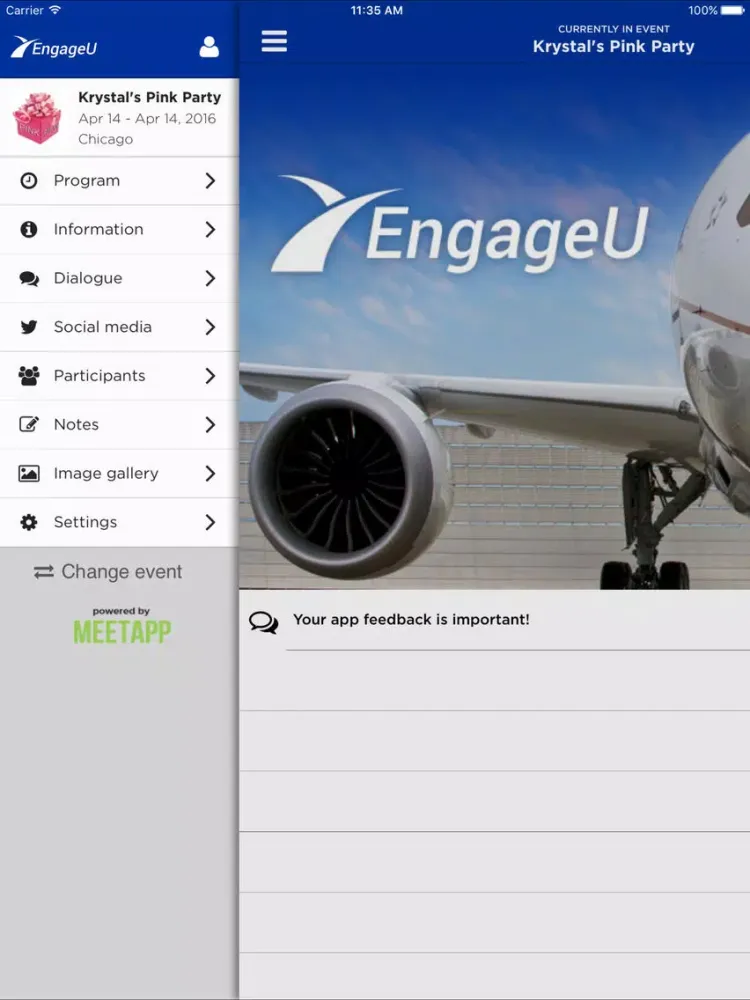 Ảnh chụp màn hình của EngageU iPad 