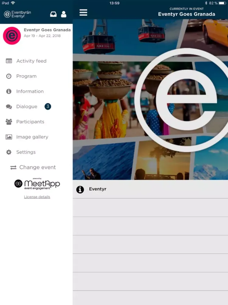 Capturas de tela do Eventyr AB Events and Meetings iPad 