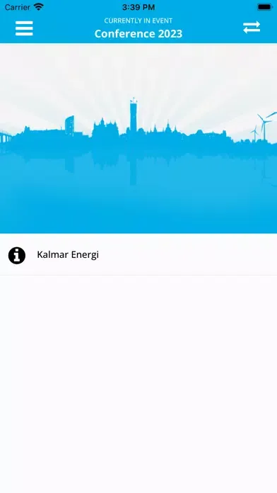 Ảnh chụp màn hình của Kalmar Energis EventApp