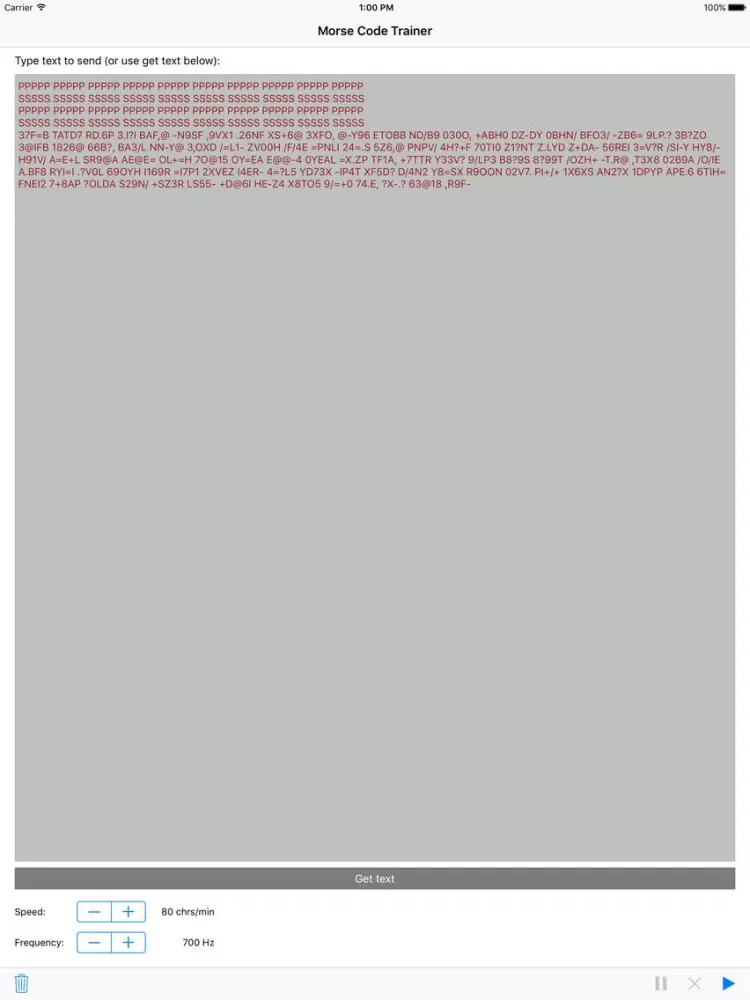 Morse Code Trainer App iPad 应用截图