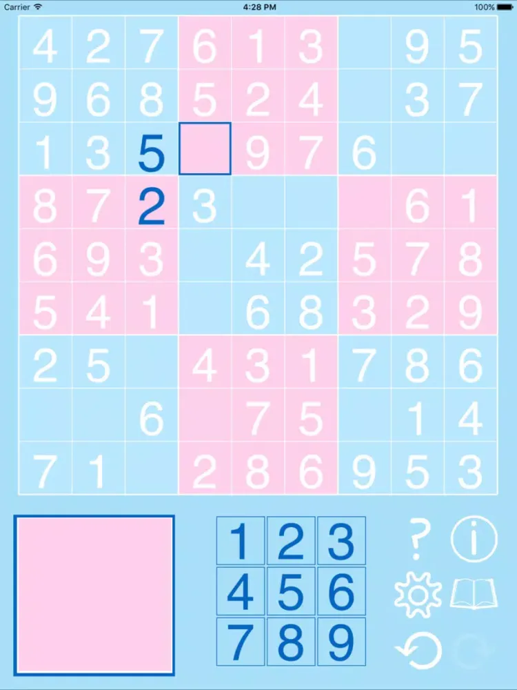 Tangkapan layar Sudoku Zero iPad 