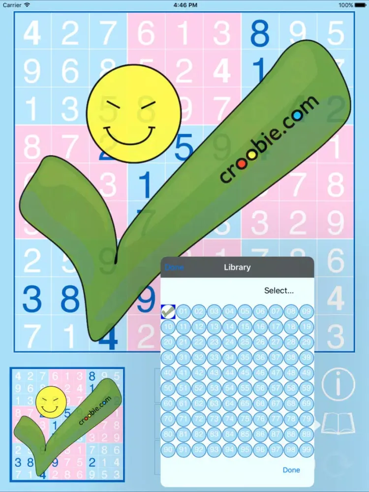 Tangkapan layar Sudoku Zero iPad 