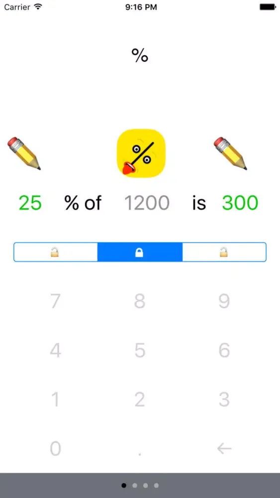 Zrzuty ekranu Percentage Template - if 7% of X is 25, what is X?