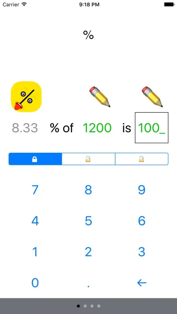 Zrzuty ekranu Percentage Template - if 7% of X is 25, what is X?