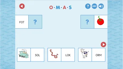 Screenshot di ABC-klubben: ABC-domino