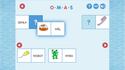Screenshot di ABC-klubben: ABC-domino
