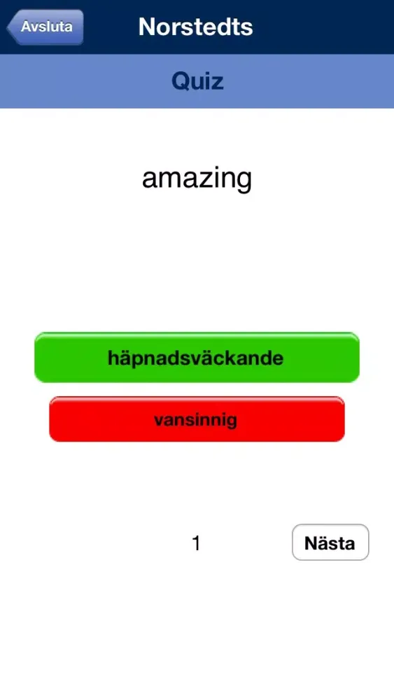 Norstedts engelska fickordbok Screenshots