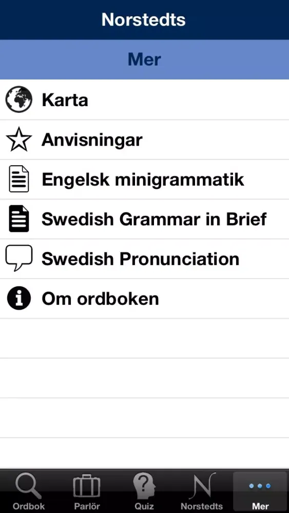 Norstedts engelska fickordbok Screenshots