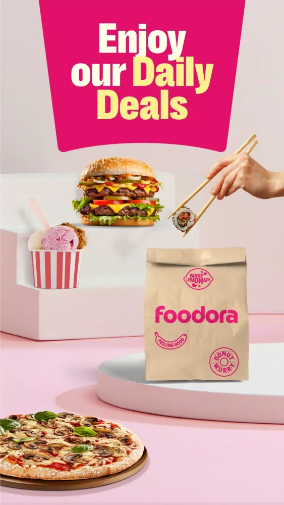 Capturas de tela do foodora: Food & Groceries
