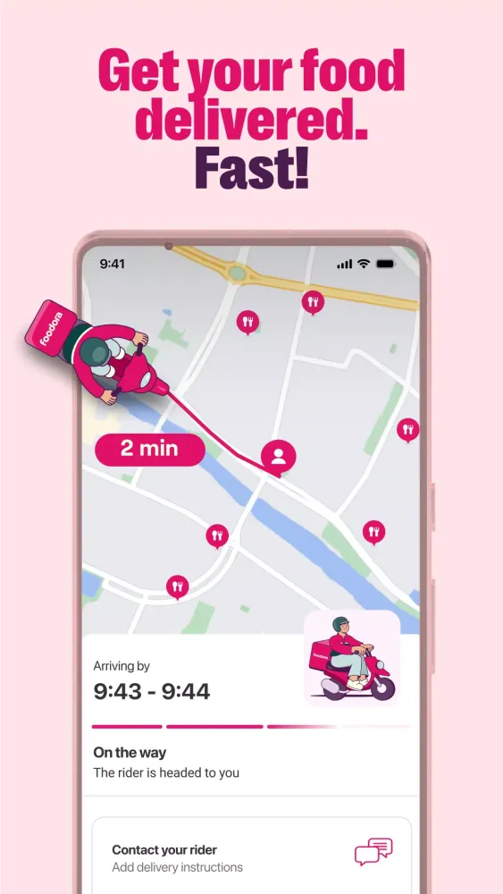Capturas de tela do foodora: Food & Groceries