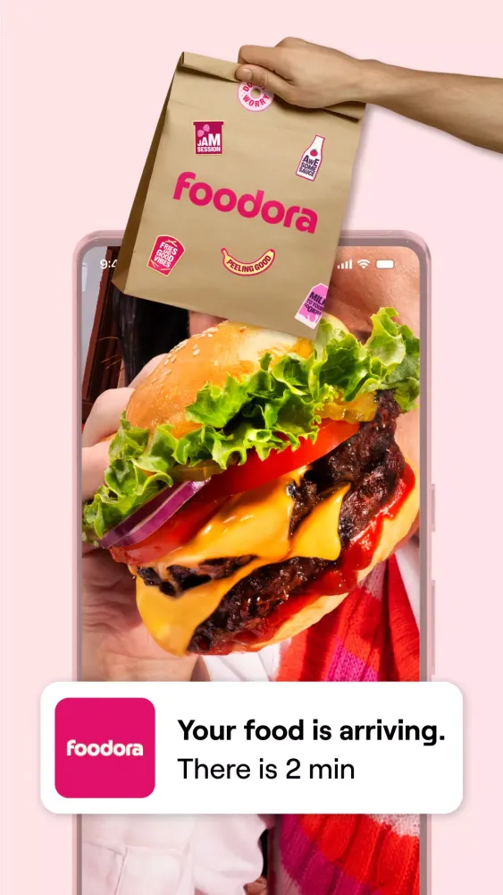 Capturas de tela do foodora: Food & Groceries