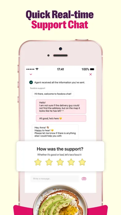 Capturas de tela do foodora: Food & Groceries