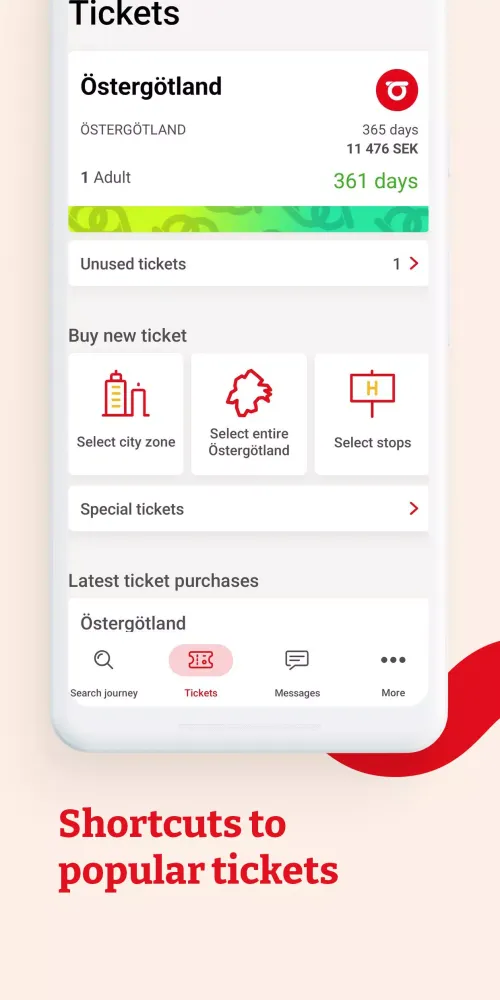 Zrzuty ekranu Östgötatrafiken
