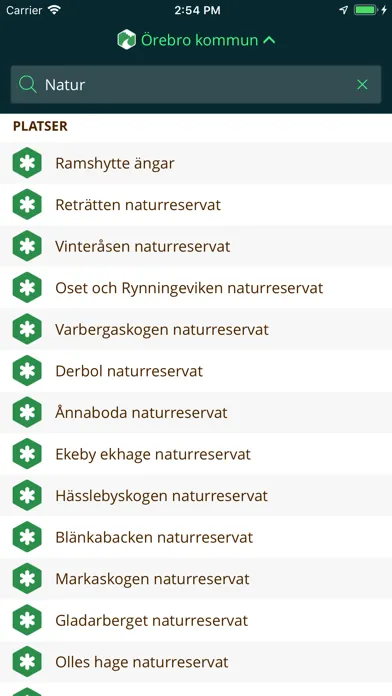 Örebros Naturkarta سکرین شاٹس