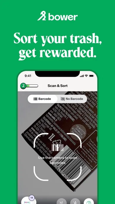 Tangkapan layar Bower: Recycle & get rewarded