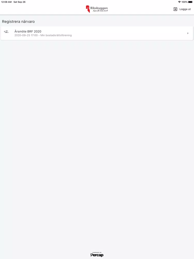Riksbyggen stämma iPad 应用截图