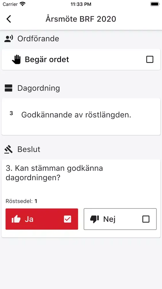 Riksbyggen stämma スクリーンショット