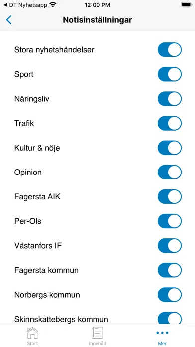 Capturas de tela do Fagersta-Posten