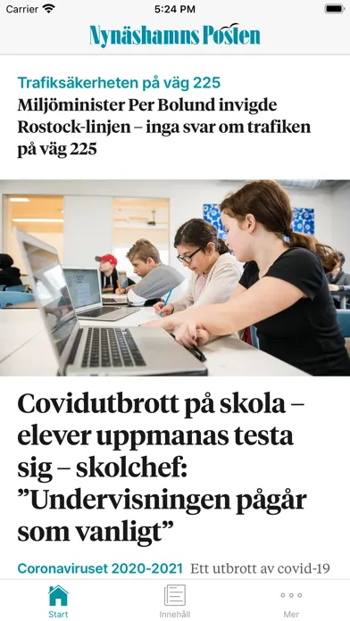 Tangkapan layar Nynäshamns Posten