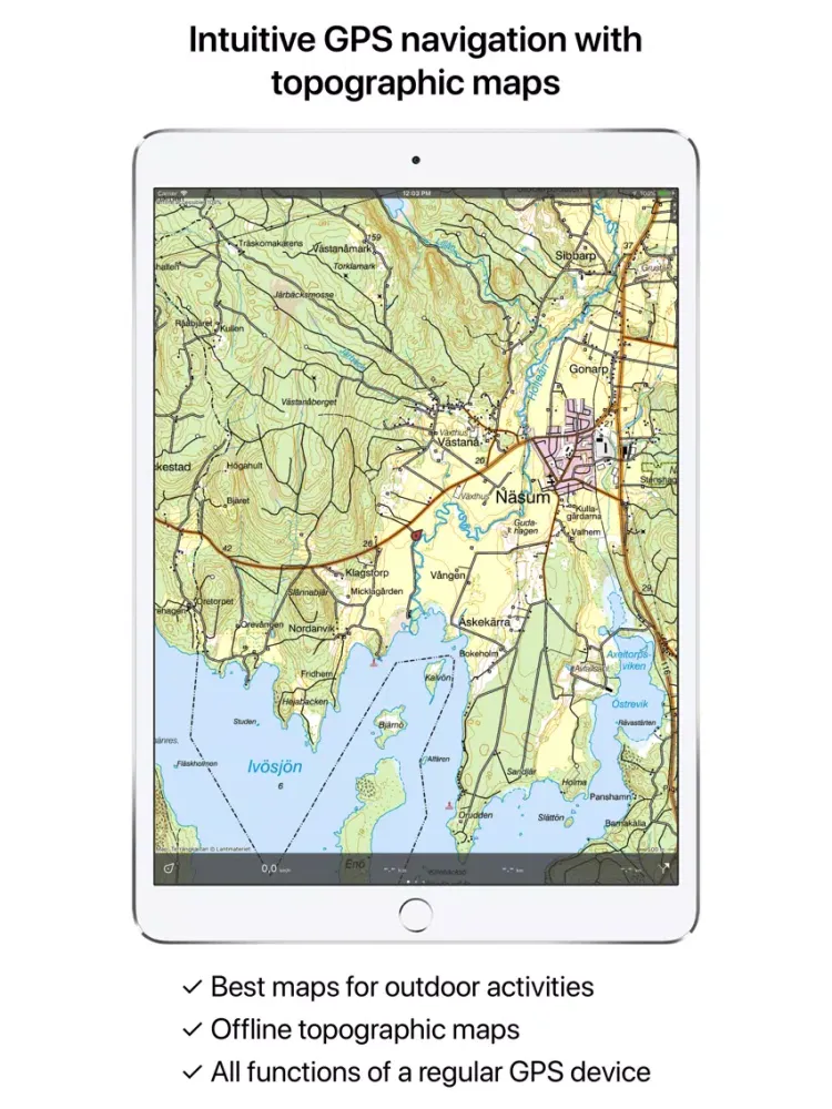 Topo GPS Sweden iPad 应用截图