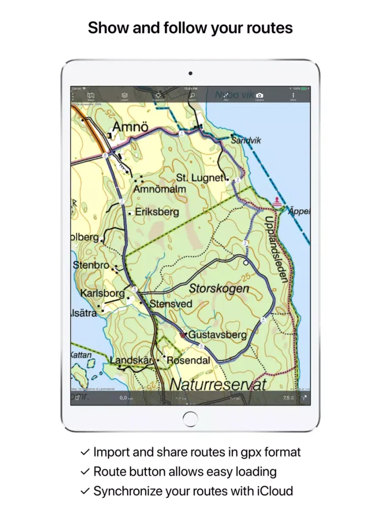 Topo GPS Sweden iPad 应用截图