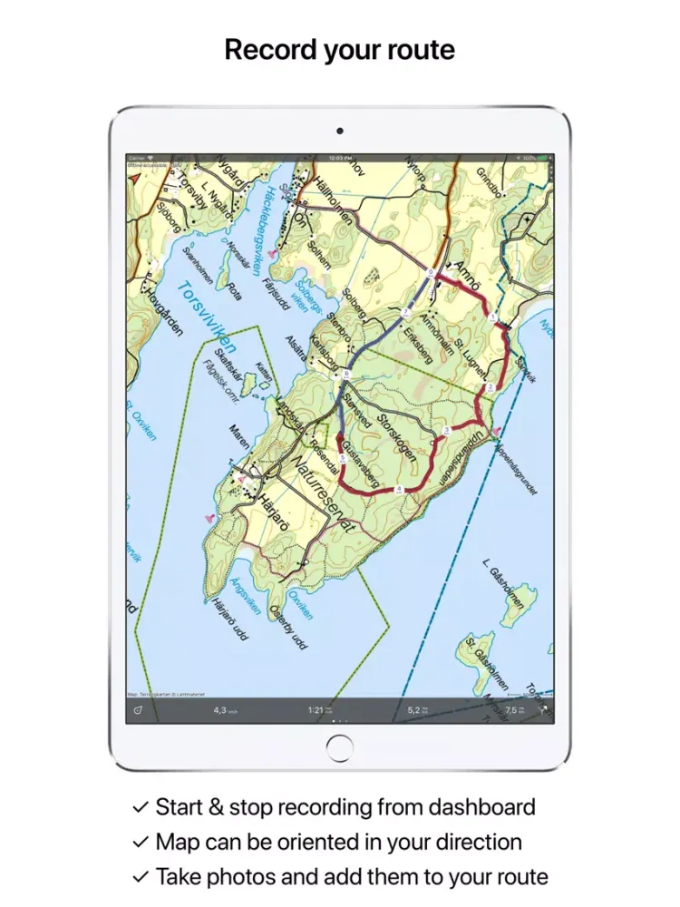 Topo GPS Sweden iPad 应用截图