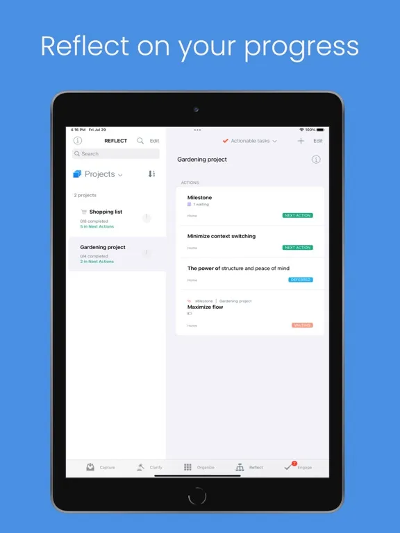Скриншоты Clair GTD Planner Pro iPad 