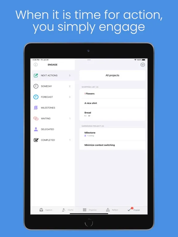Скриншоты Clair GTD Planner Pro iPad 