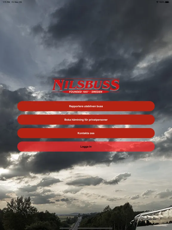 ภาพหน้าจอของ Nilsbuss iPad 