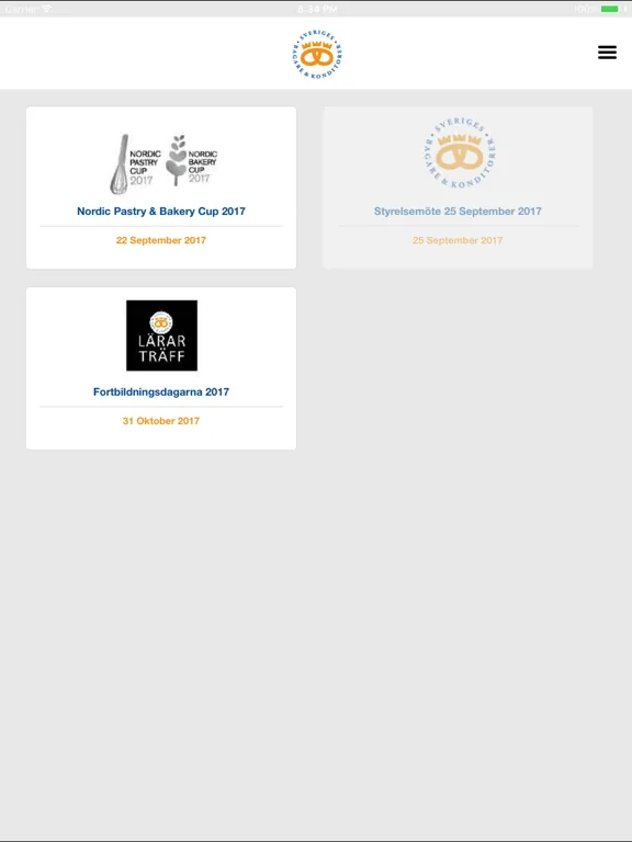 Tangkapan layar Sveriges bagare & konditorer iPad 