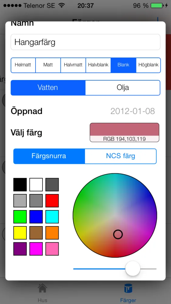 Zrzuty ekranu Husets Färger