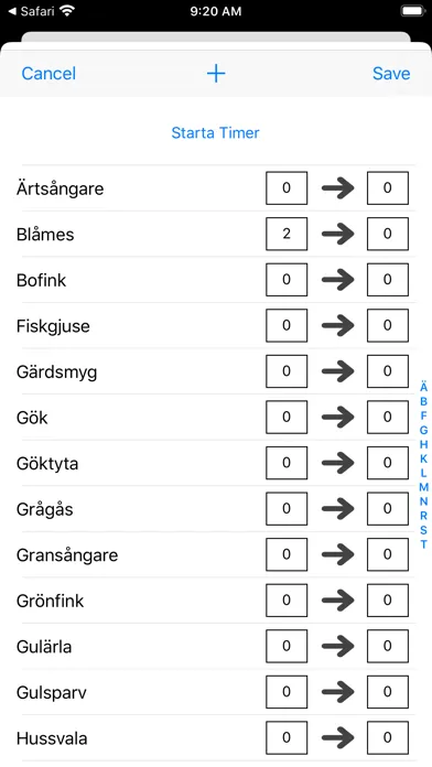 Capturas de tela do Fågelkalendern