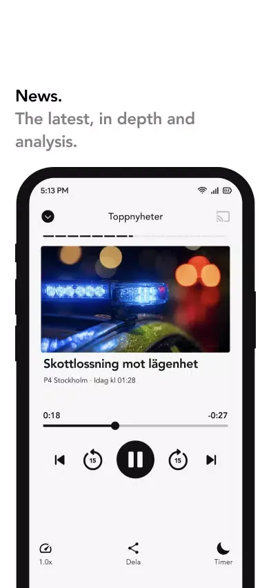 Tangkapan skrin Sveriges Radio Play