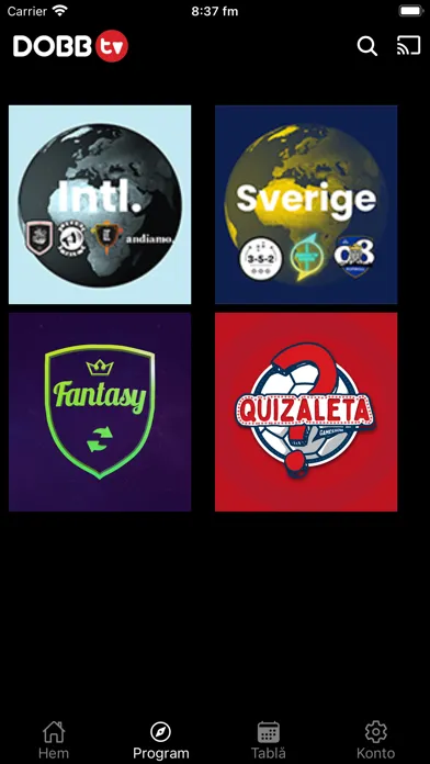 Zrzuty ekranu DobbTV