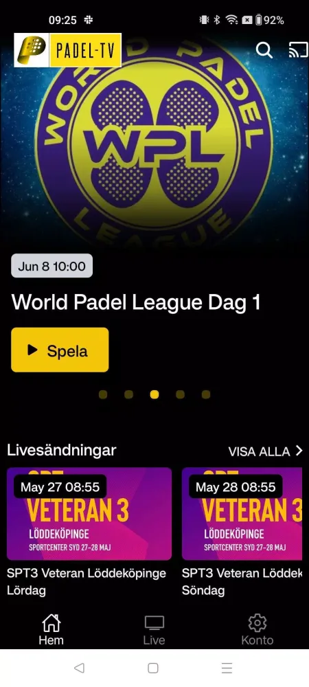 ภาพหน้าจอของ Padel Television