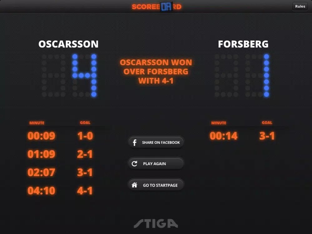 Tangkapan layar STIGA Scoreboard for Table Hockey iPad 