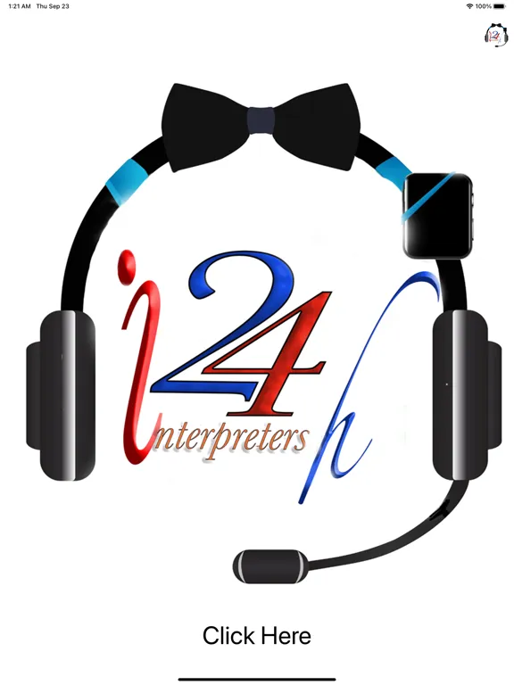 Tangkapan layar Interpreters24 iPad 