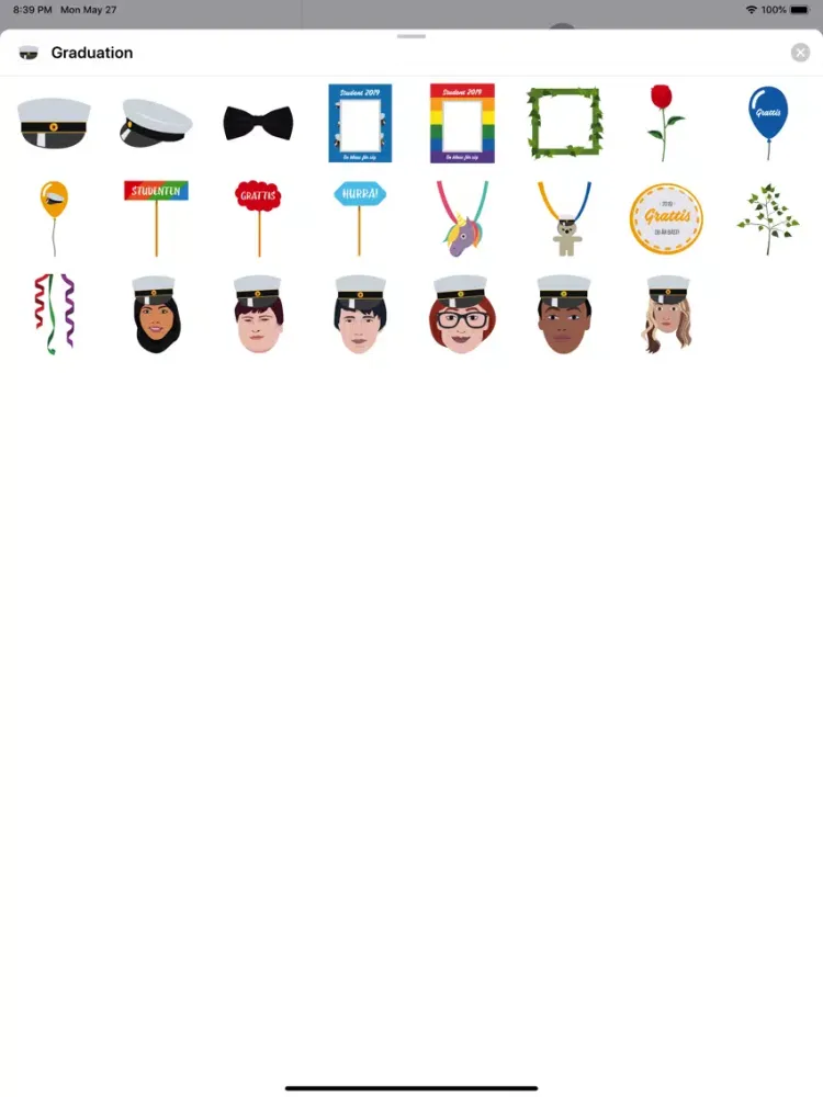Illustrated Graduation Sticker iPad  Screenshots